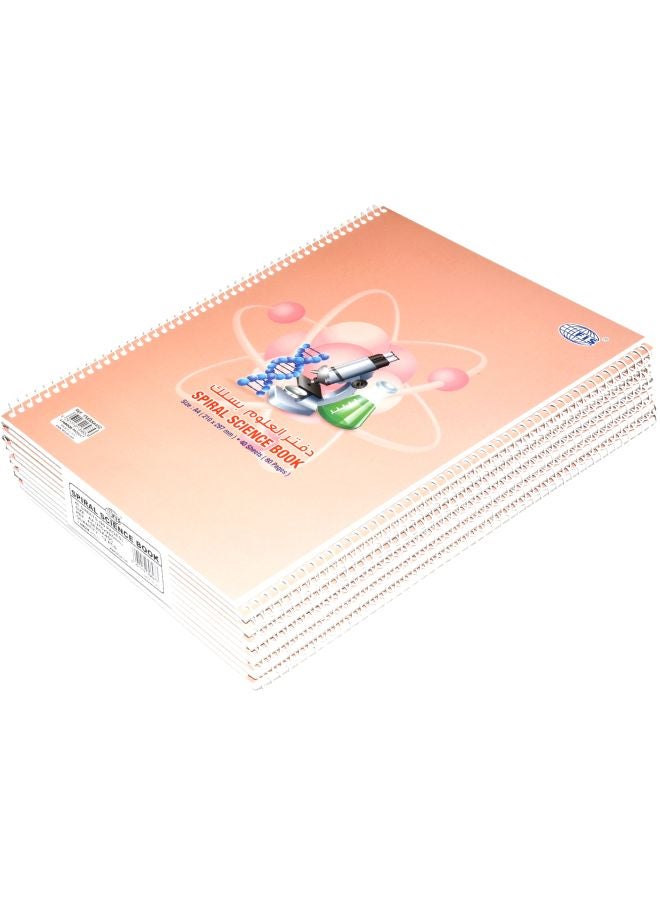 إف اي أس  مجموعة دفاتر علوم بسلك قياس A4 من 12 قطعة برتقالي/أخضر - Image 1