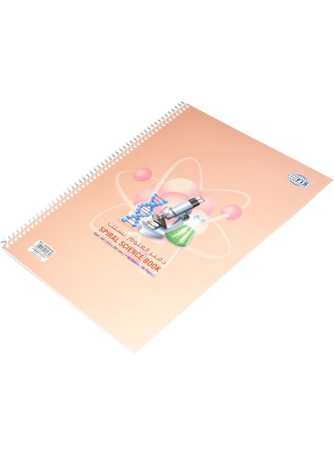إف اي أس  مجموعة دفاتر علوم بسلك قياس A4 من 12 قطعة برتقالي/أخضر - Image 3