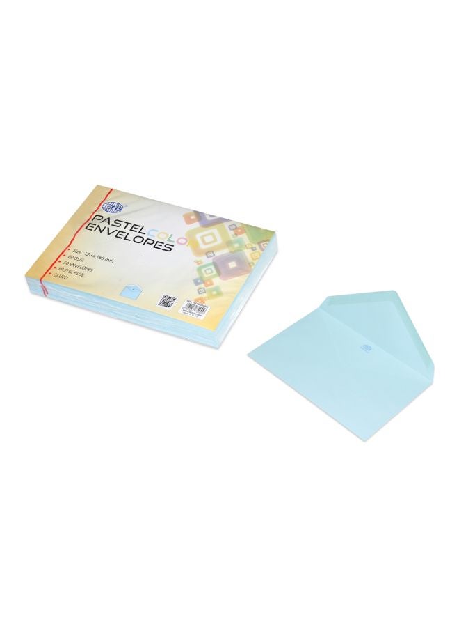 FIS 50-Piece Glued Envelopes Pastel Blue - Image 1