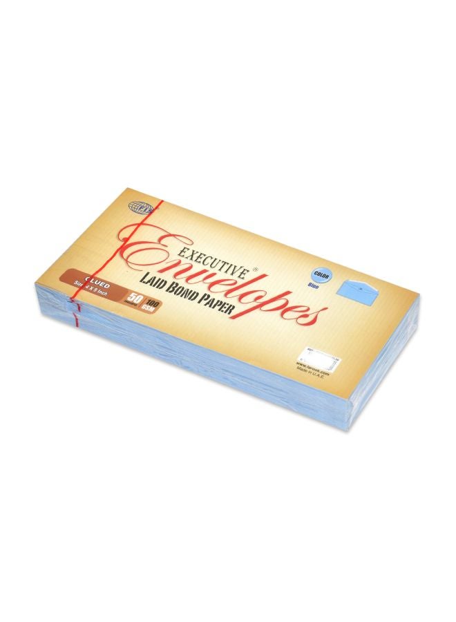 FIS 50-Piece Peel And Seal Executive Envelopes Blue - Image 2