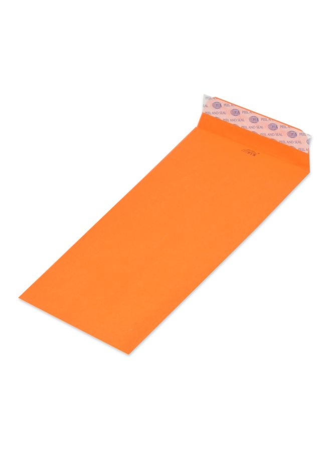 FIS 50-Piece Peel And Seal Envelopes Set Neon Orange - Image 1