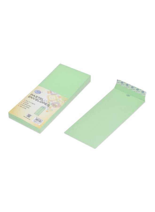 FIS 50-Piece Peel And Seal Envelopes Set Green - Image 2