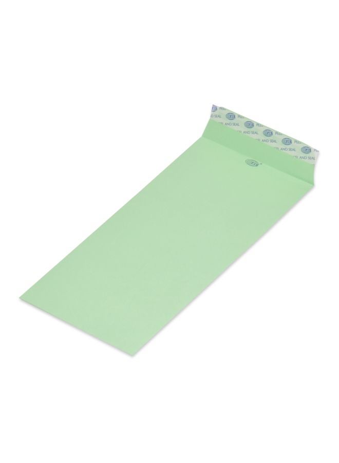 FIS 50-Piece Peel And Seal Envelopes Set Green - Image 1