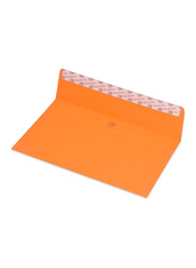 إف اي أس  مجموعة ظروف ذاتية اللصق من 50 قطعة برتقالي ساطع - Image 1