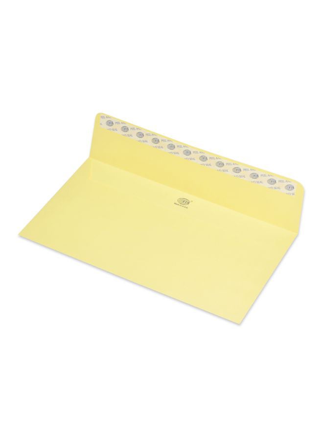 FIS 50-Piece Peel And Seal Envelopes Set Yellow - Image 1