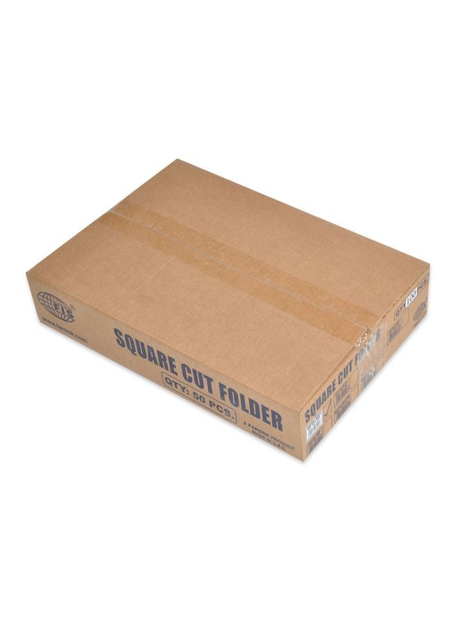 إف اي أس  حافظة ملفات مربعة الشكل من 100 قطعة فاتح - Image 3