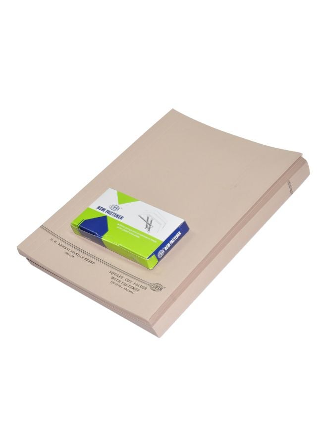 إف اي أس  مجلد مربع الشكل مع قفل إغلاق، من 100 قطعة فاتح - Image 1