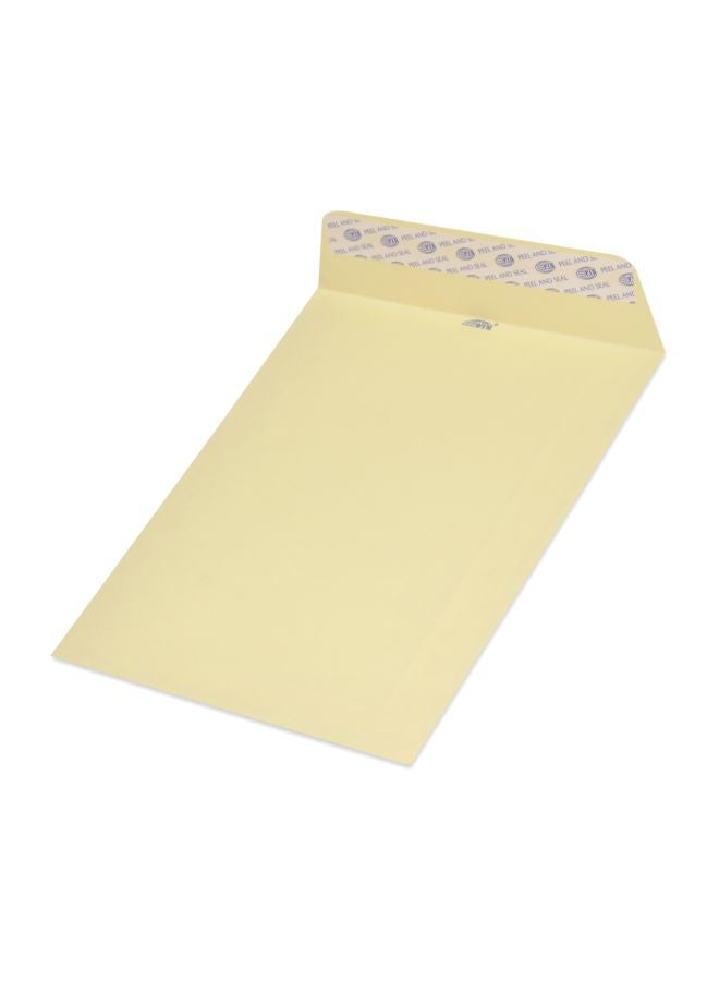 FIS 50-Piece Peel And Seal Envelopes Pastel Cream - Image 1