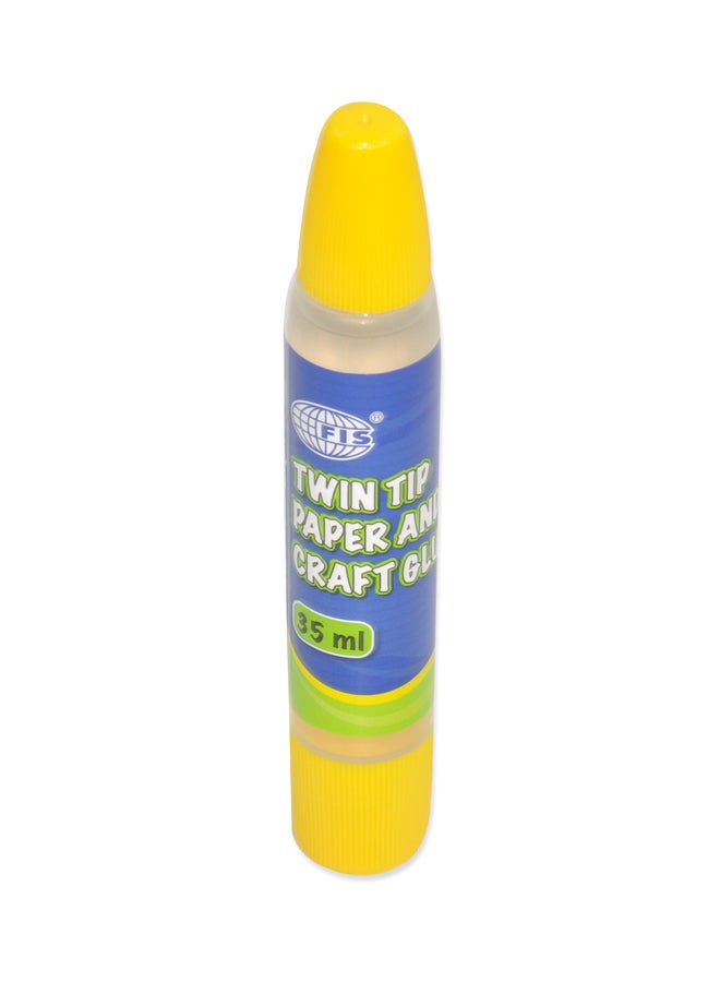 إف اي أس  مجموعة عبوات غراء لورق الزينة والأشغال اليدوية من 12 قطعة شفاف - Image 1