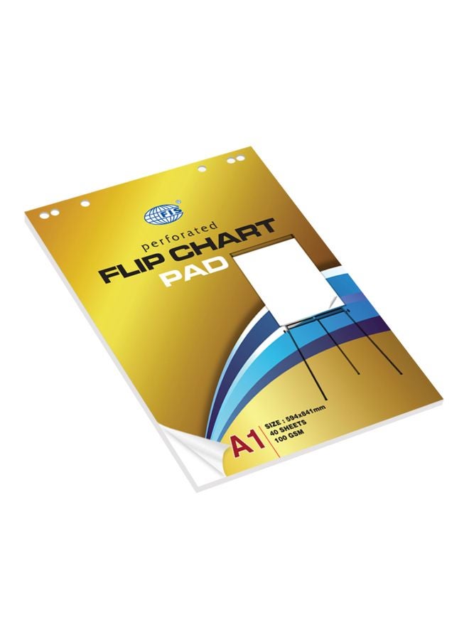 FIS A1 Perforated Flip Chart Pad White