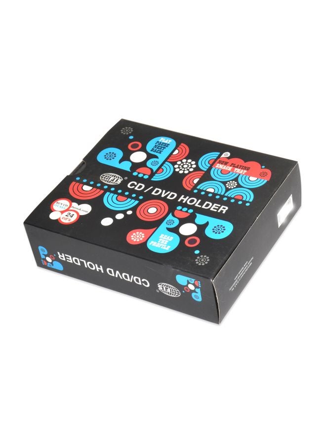 FIS 24-Slot CD And DVD Holder Black - Image 3