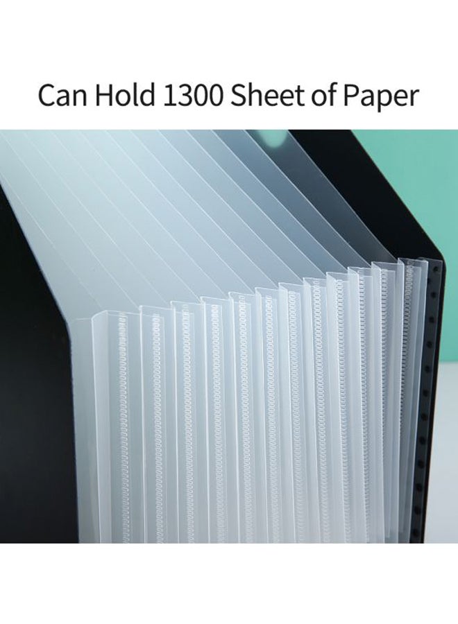 13-Compartment A4 Document Organizer Black - Image 2