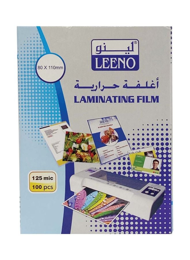 LEENO 100-Piece Laminating Film Clear 