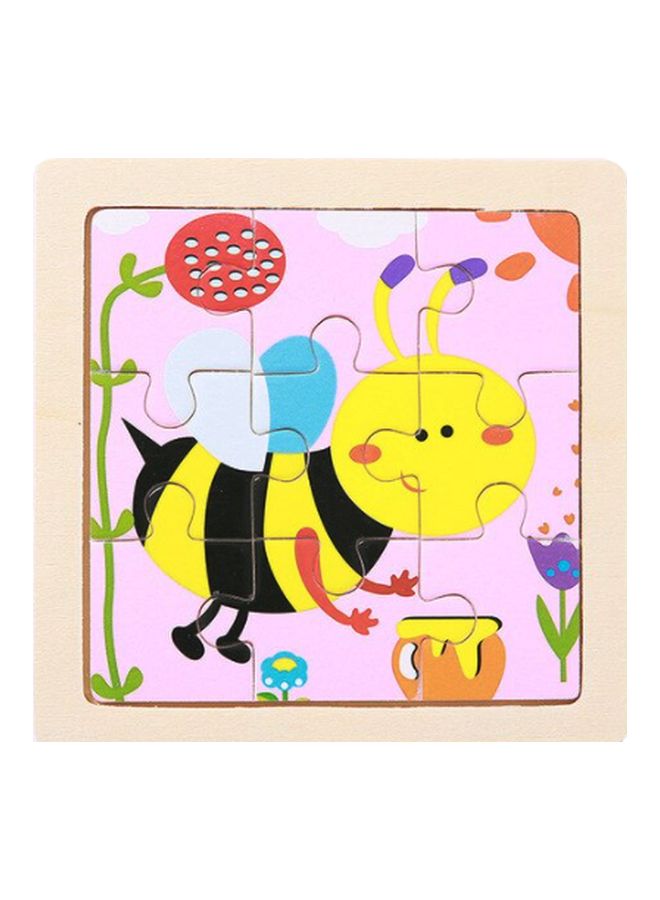 لعبة أحجية قطع تركيب الصور الخشبية بتصميم نحلة 11x11سم