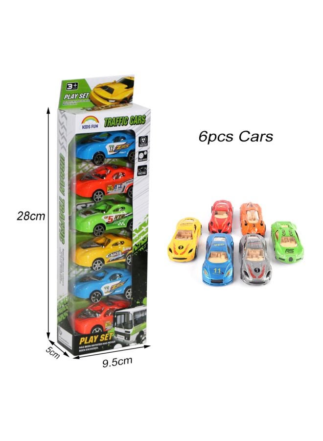 6-Piece Traffic Cars Playset 25cm  - Image 2