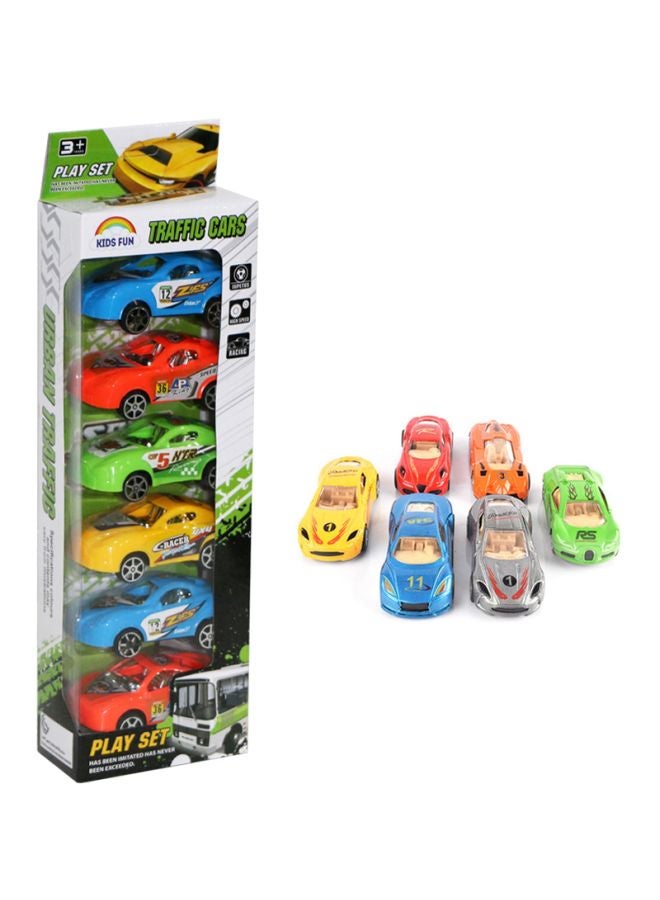 6-Piece Traffic Cars Playset 25cm  - Image 1