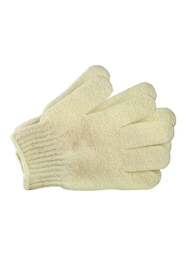 THE BODY SHOP Pair Of Exfoliating Bath Gloves Beige