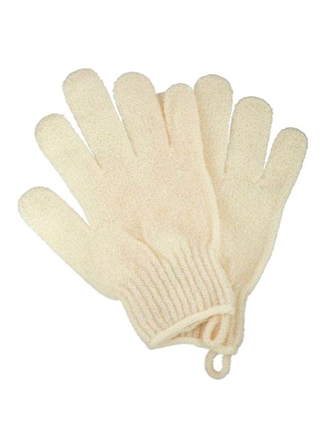 THE BODY SHOP Pack Of 2 Bath Gloves Beige 8x6x0.5inch - Image 1