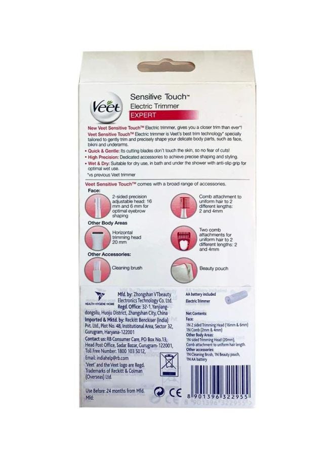Sensitive Touch Beauty Trimmer White/Pink