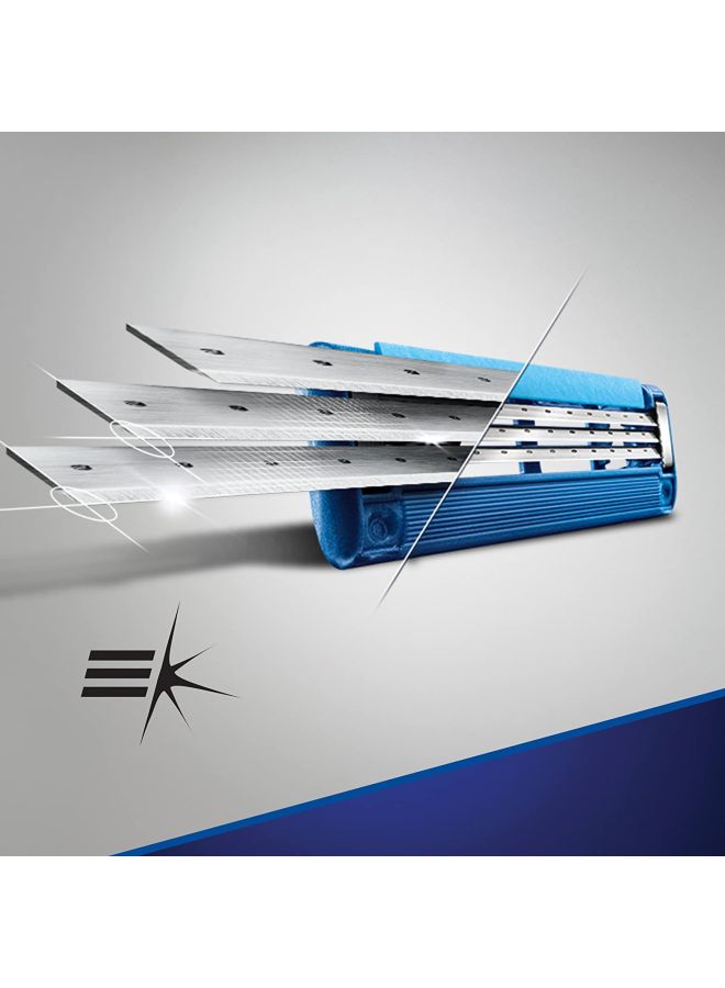 Gillette - Mach3 Turbo Razor And Blades Silver/Blue - Image 1