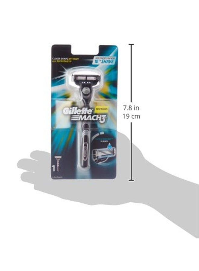 Gillette - Mach3 Razor With Blade Silver/Black - Image 1