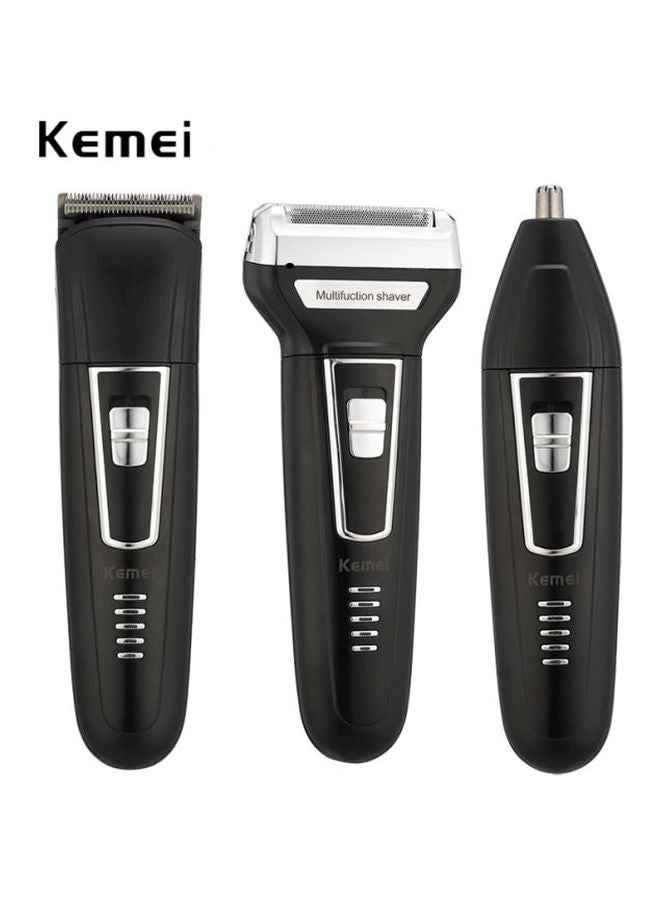 Kemei 3-In-1 Electric Hair Clipper Black/Silver/White 16.5x6.5cm  - Image 3