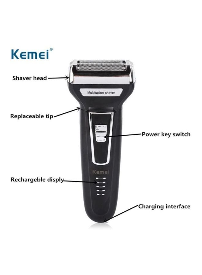 Kemei 3-In-1 Electric Hair Clipper Black/Silver/White 16.5x6.5cm  - Image 4