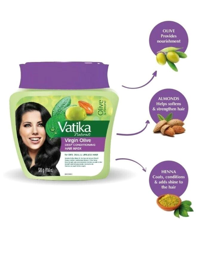 دابر حمام زيت غني بالزيتون واللوز لترطيب عميق للشعر 500جرام - Image 3