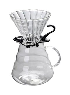 V60 Manual Coffee Share Pot With Filter Glass Clear 20x12cm - v1604677028/N40624235A_1