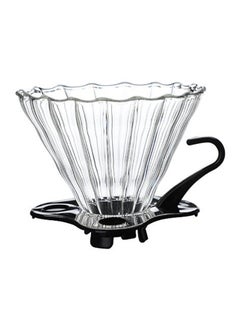 East Lady V60 Manual Coffee Share Pot With Filter Glass Clear 20x12cm  - Image 2