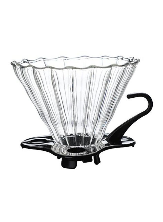 East Lady - V60 Manual Coffee Share Pot With Filter Glass Clear 20x12cm - Image 1