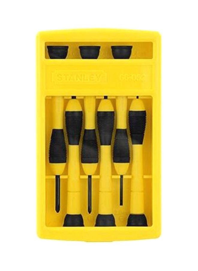 Stanley 6-Piece Precision Screwdriver Set Yellow/Black  - Image 1