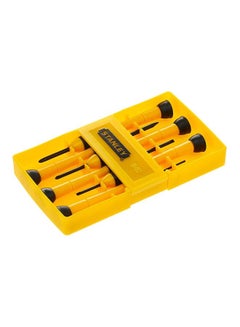 Stanley 6-Piece Precision Screwdriver Set Yellow/Black  - Image 2