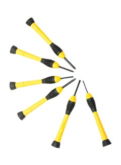 Stanley 6-Piece Precision Screwdriver Set Yellow/Black  - Image 1