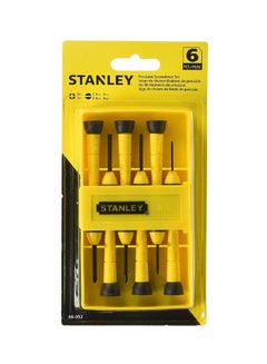 Stanley 6-Piece Precision Screwdriver Set Yellow/Black  - Image 2