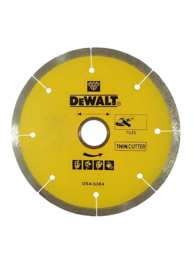 DEWALT Tile Cutting Blade Yellow/Silver/Black 100x20mm - Image 1