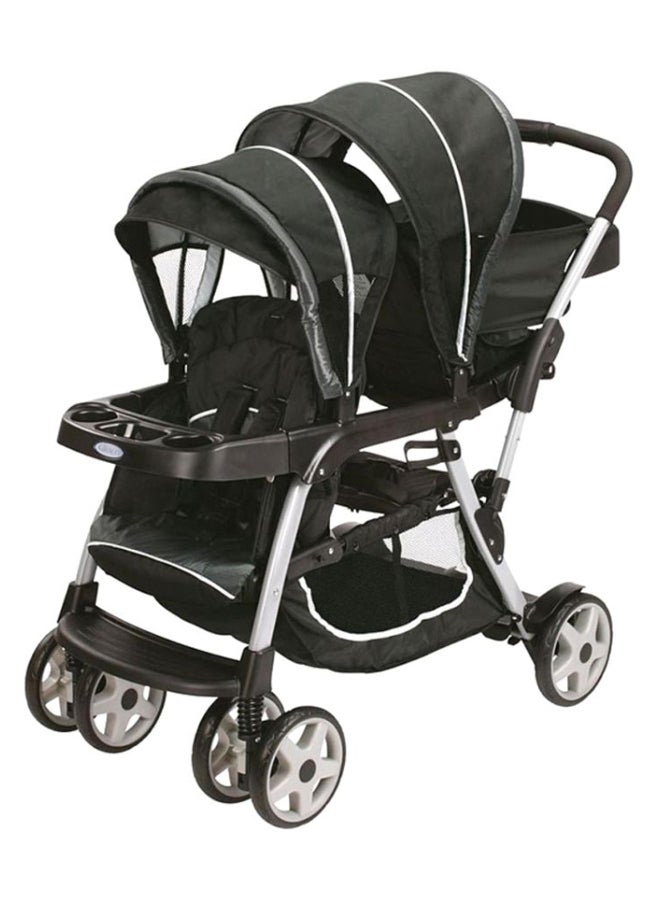 GRACO - Ready 2 Grow LX Twin Comfortable Stroller With Adjustable Canopy And Safety Harness - Black - Image 1