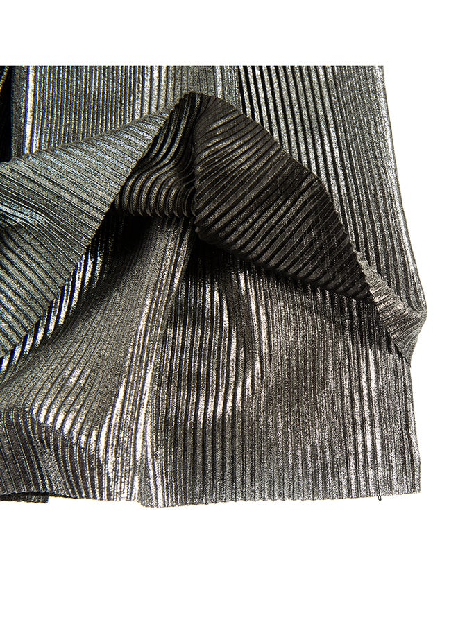 اس ام واي كي تنورة بقصة واسعة وخصر مطاطي فضي - Image 2