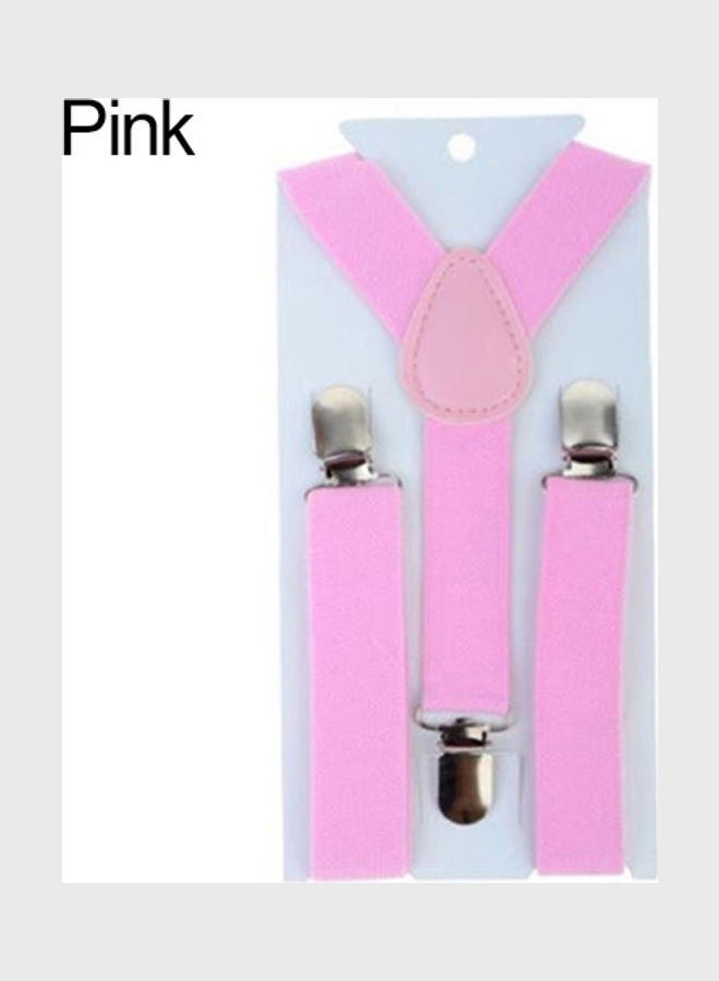 Baby Girls Boys Fashion Adjustable Clip-on Y-Back Child Elastic Suspenders Pink  - Image 1