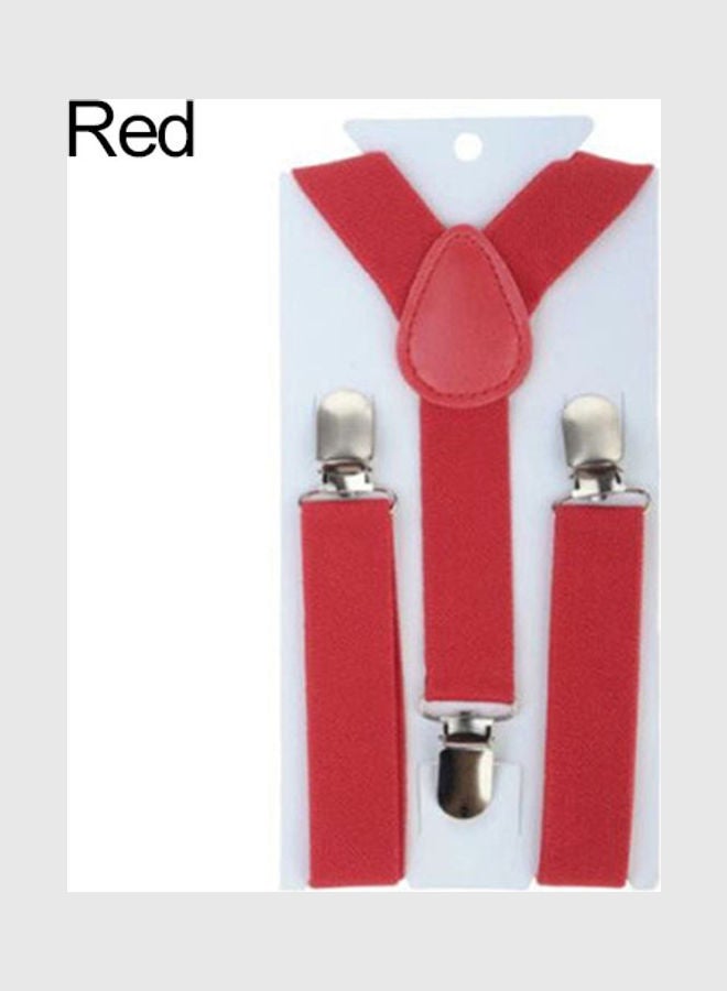 Baby Girls Boys Fashion Adjustable Clip-on Y-Back Child Elastic Suspenders Red  - Image 1