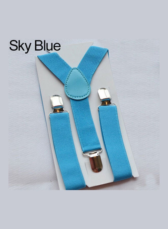 Baby Girls Boys Fashion Adjustable Clip-on Y-Back Child Elastic Suspenders Sky Blue  - Image 1