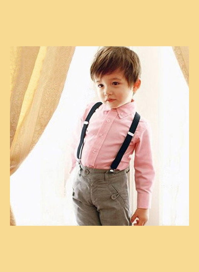 Generic Baby Girls Boys Fashion Adjustable Clip-on Y-Back Child Elastic Suspenders Khaki  - Image 4