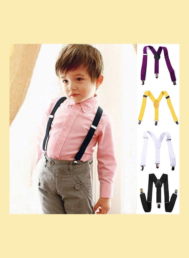 Generic - Baby Girls Boys Fashion Adjustable Clip-on Y-Back Child Elastic Suspenders Navy Blue - Image 1