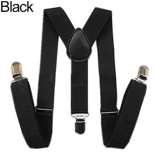 Generic - Baby Girls Boys Fashion Adjustable Clip-on Y-Back Child Elastic Suspenders Navy Blue - Image 1
