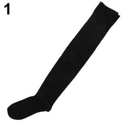 Fashion Thigh High Stockings Cotton Over Knee Long Socks Black