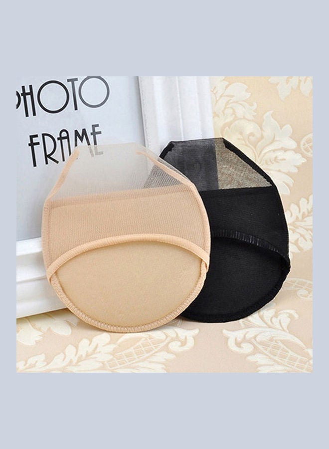 1Pair High Heels Cushions Anti-slip Silicone Dotted Invisible Forefoot Insoles Beige - Image 2