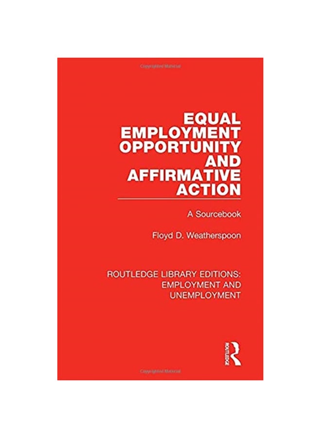 Equal Employment Opportunity And Affirmative Action: A Sourcebook paperback english - 2020 
