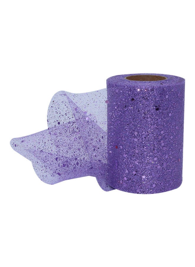 Glitter Sequin Net Fabric Tulle Spool Rolls Weddings Party Tutu Costume Decor Light Purple  - Image 1