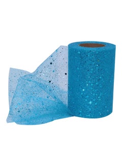 Glitter Sequin Net Fabric Tulle Spool Rolls Weddings Party Tutu Costume Decor Light Blue