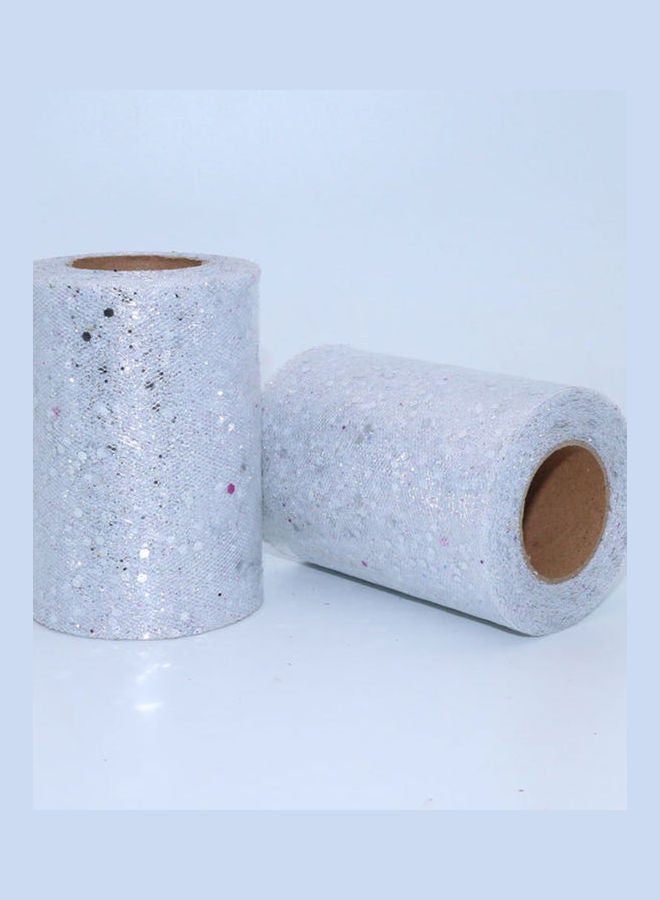 Generic - Glitter Sequin Net Fabric Tulle Spool Rolls Weddings Party Tutu Costume Decor Light Blue - Image 1